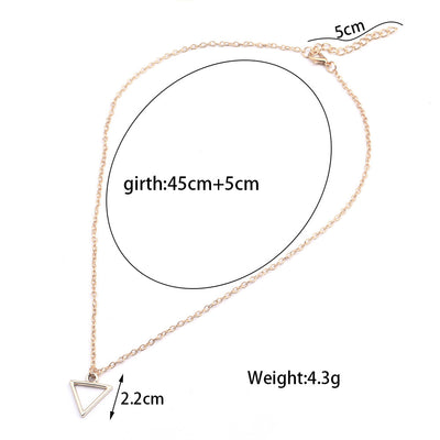 Women's necklace geometric triangle pendant necklace