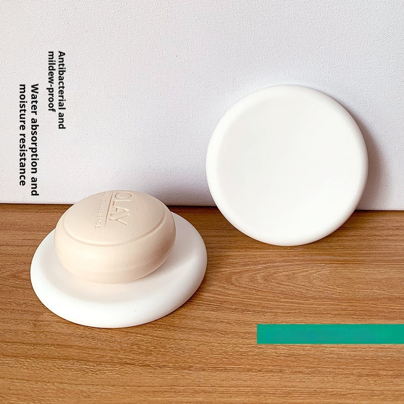 Diatomite Soap Dish Bathroom Absorbent Soap Box Holder