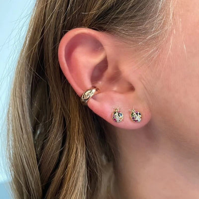 Creative Colorful Ladybug Stud Stud Earrings