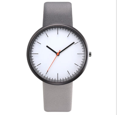 Women Watch Gray Contrast Leather Quartz Watch Women Watches Lovers Unisex Casual Ladies Wrist Watch Clock Relogio Feminino